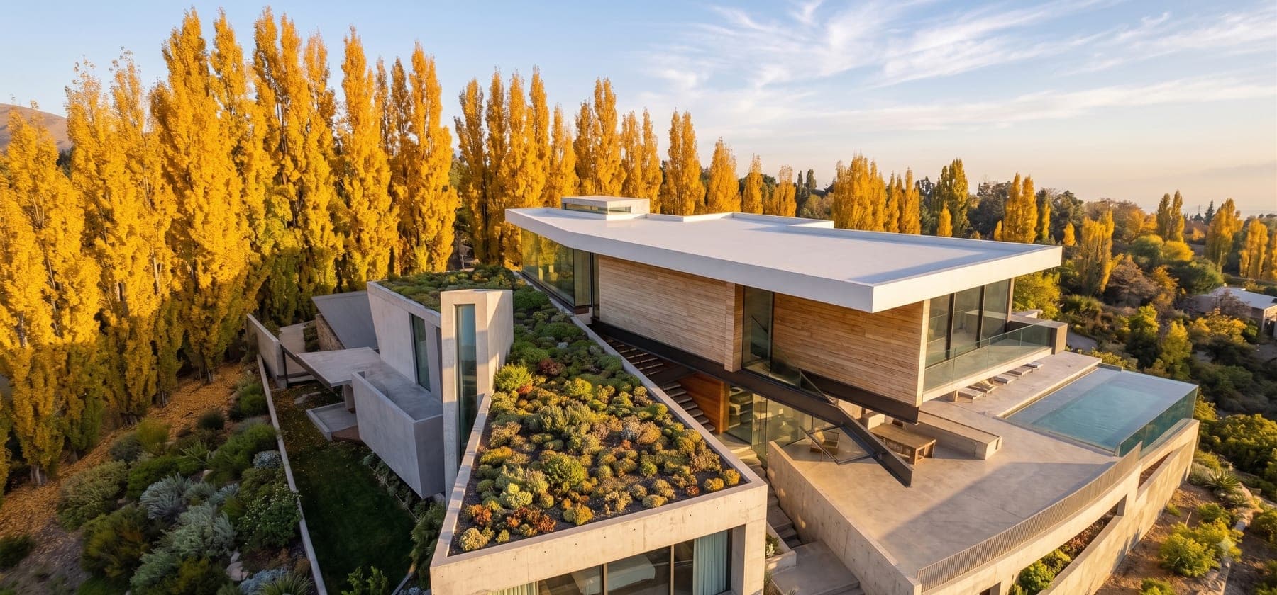 Casa Santi Merce — techo verde y pileta