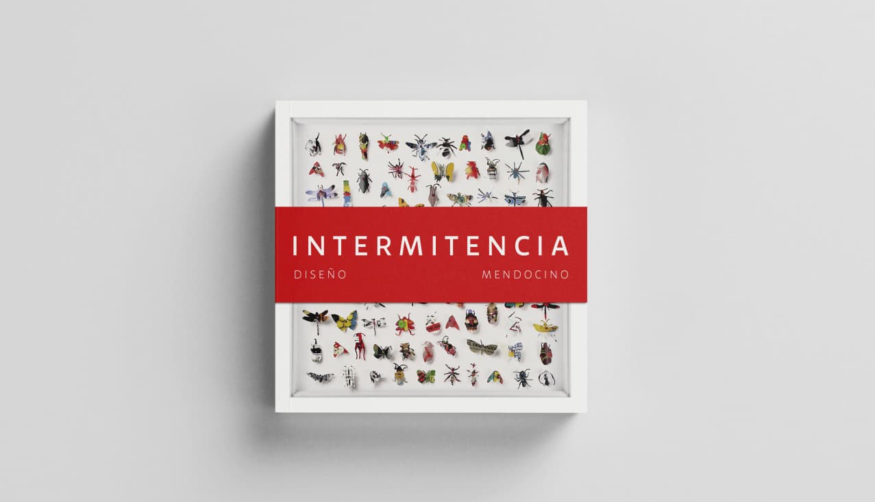 Tapa del libro Intermitencia — Diseño Mendocino